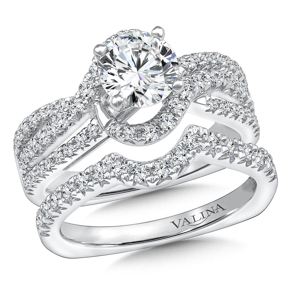 Spiral Style Diamond Engagement Ring