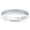 14K White Gold Channel Set Diamond Wedding Band