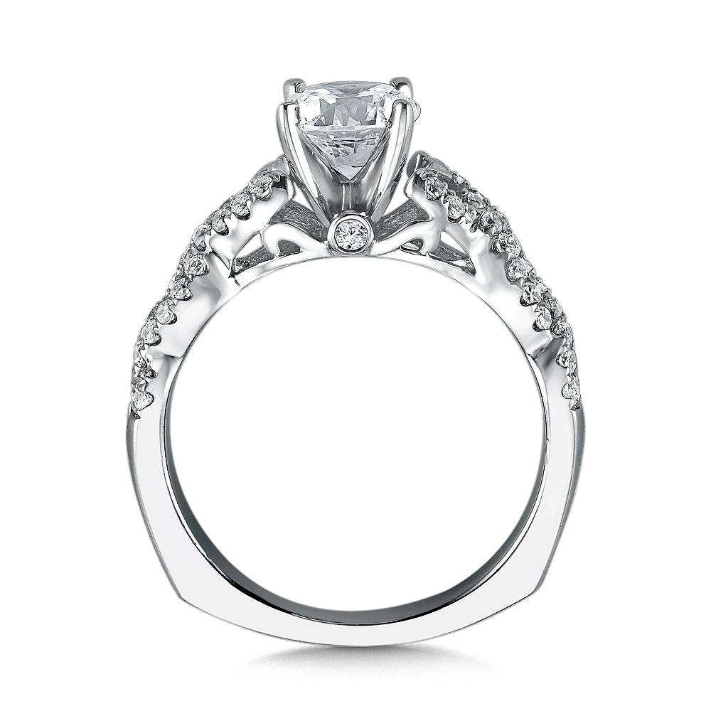 Spiral Style Diamond Engagement Ring