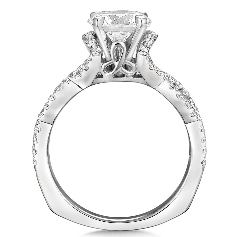 Infinity Weave Celtic Motif Diamond Engagement Ring