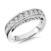 14K White Gold Channel Set Diamond Wedding Band