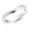 14K White Gold Curved Diamond Wedding Band