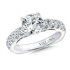 Fishtail Diamond Band Engagement Ring
