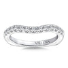 14K White Gold Curved Diamond Wedding Band