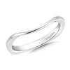 14K White Gold Curved Diamond Wedding Band