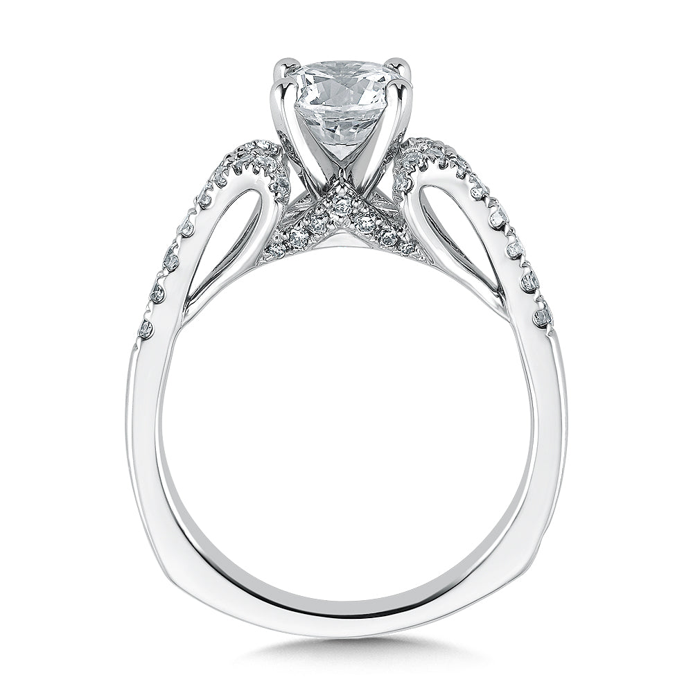 Loop Design Diamond Engagement Ring