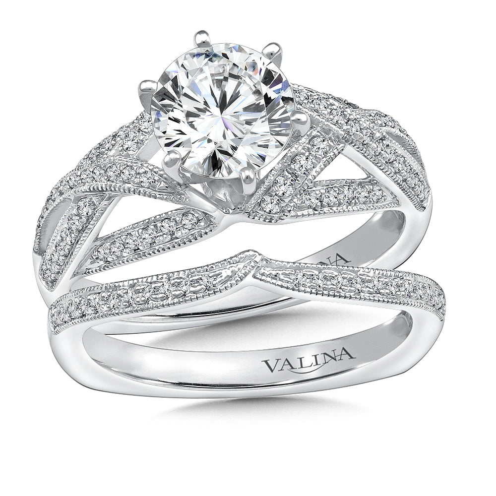 Spiral Style Diamond Engagement Ring
