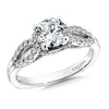 Split Shoulder Cape Diamond Engagement Ring