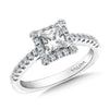 Square Shape Halo Diamond Engagement Ring