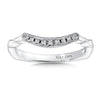 14K White Gold Curved Diamond Wedding Band