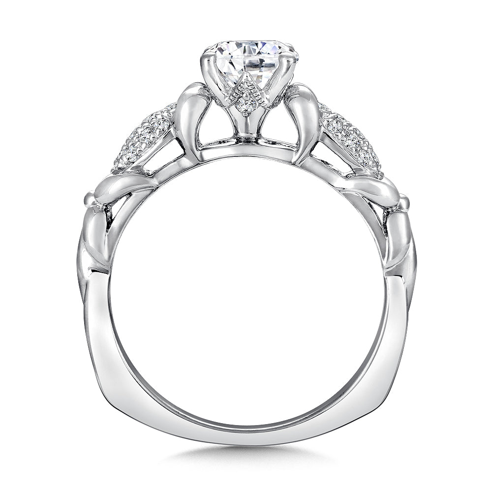 Decorative Shoulder Open Gallery Diamond Engagement Ring
