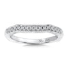 14K White Gold Curved Diamond Wedding Band