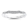 14K White Gold Curved Diamond Wedding Band