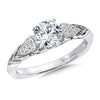 Polished Scroll Gallery Diamond Engagement Ring