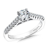 Cathedral Swallow-Set Diamond Engagement Ring