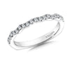 14K White Gold Curved Diamond Wedding Band