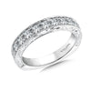 14K White Gold Diamond Wedding Band