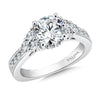 14K White Gold Diamond Engagement Ring