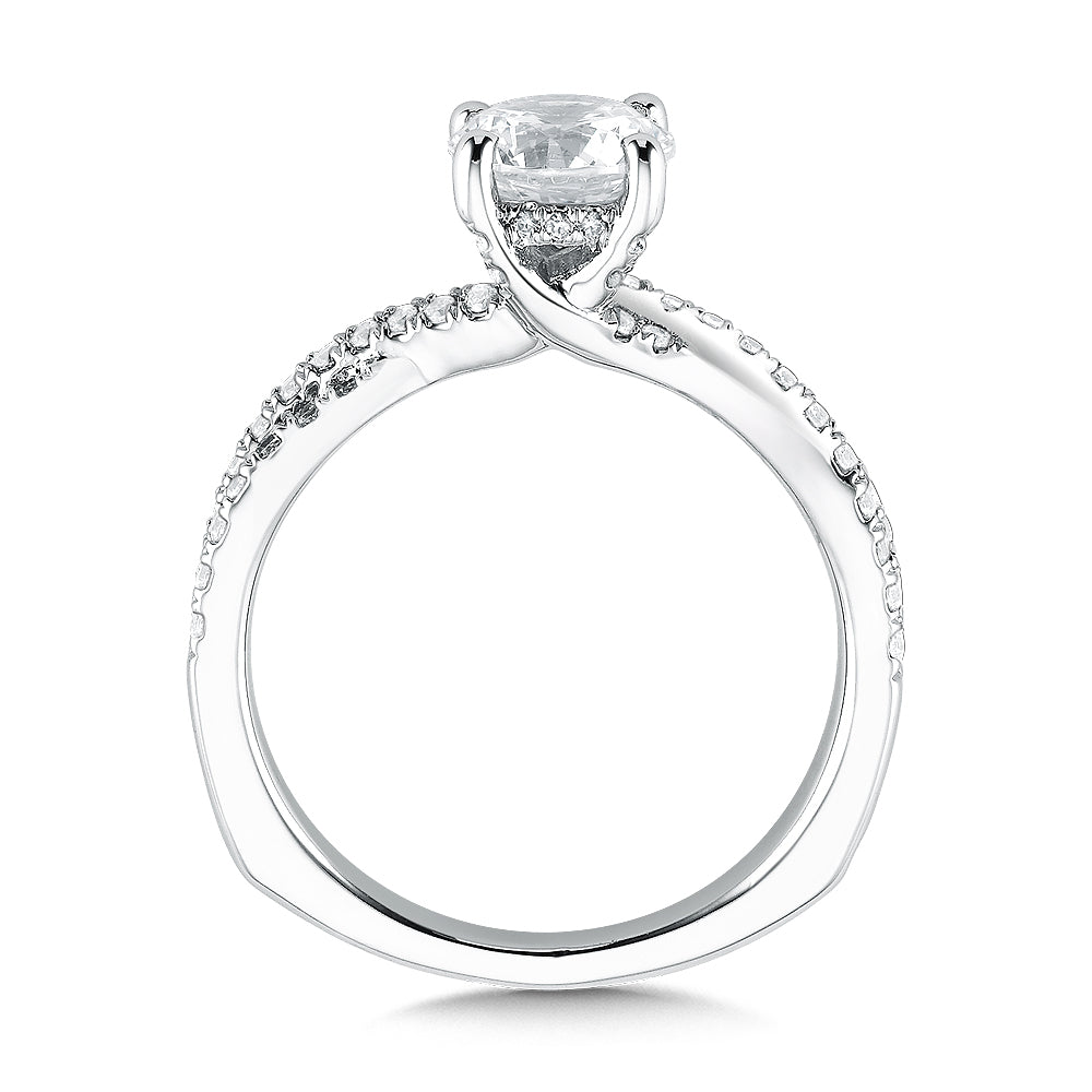 14K White Gold Engagement Ring