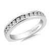 14K White Gold Channel Set Diamond Wedding Band