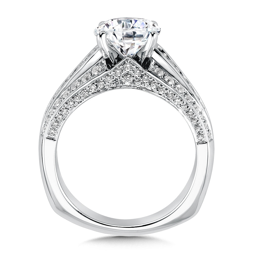 14K White Gold Engagement Ring