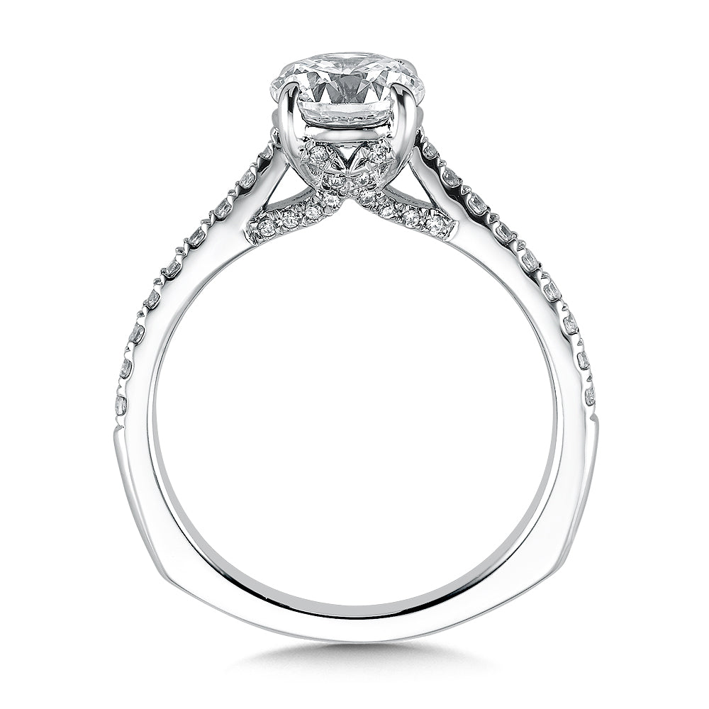 14K White Gold Engagement Ring