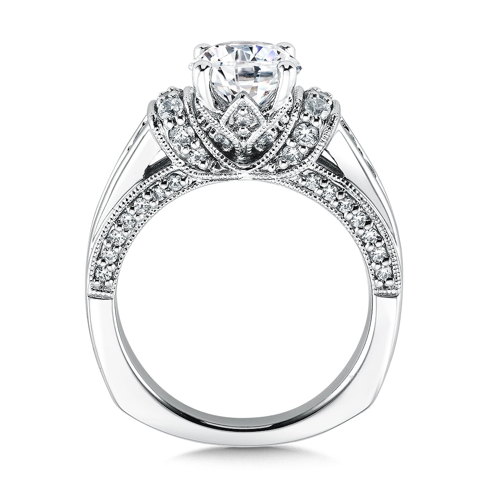 14K White Gold Engagement Ring