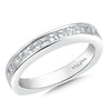 14K White Gold Channel Set Diamond Wedding Band