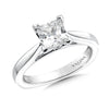 14K White Gold Princess Solitaire Engagement Ring