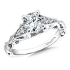 Cathedral Open Scroll Diamond Engagement Ring