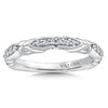 14K White Gold Diamond Wedding Band