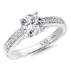 Contemporary Vintage Accent Diamond Engagement Ring