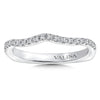 14K White Gold Curved Diamond Wedding Band
