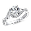 Bypass Shoulder Diamond Engagement Ring