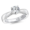 14K White Gold Tapered Solitaire Engagement Ring
