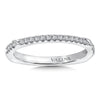 14K White Gold Curved Diamond Wedding Band