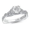 14K White Gold Cushion Diamond Engagement Ring