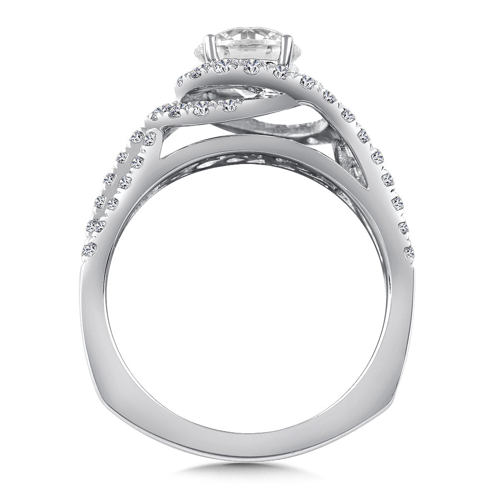 14K Two-Tone Gold Hidden Message Diamond Engagement Ring