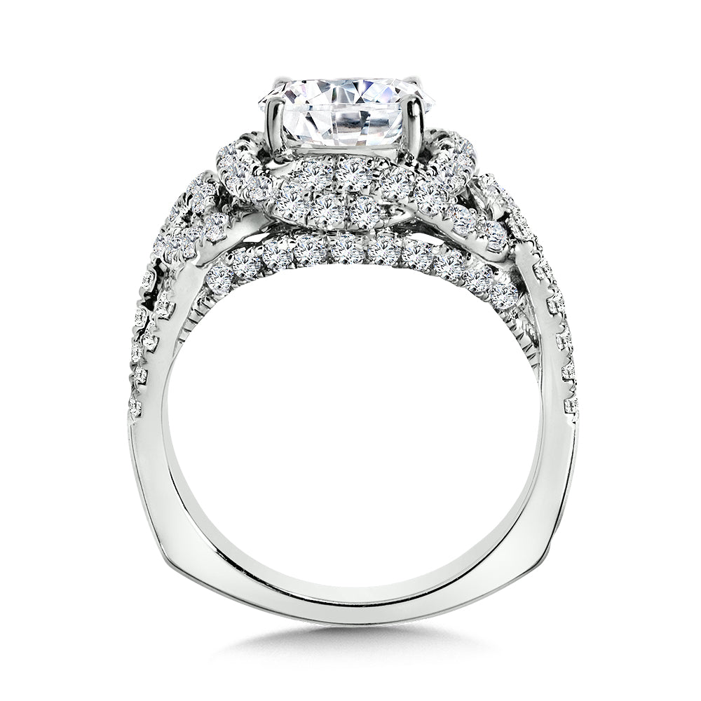 Diamond Split Shank Engagement Ring