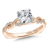14K Rose Gold Crisscross Diamond Engagement Ring