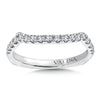 14K White Gold Curved Diamond Wedding Band