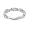 14K White Gold Infinity Diamond Wedding Band