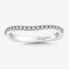 14K White Gold Curved Diamond Wedding Band