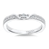 14K White Gold Curved Diamond Wedding Band