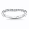 14K White Gold Curved Diamond Wedding Band