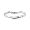 14K White Gold Curved Diamond Wedding Band