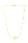 14K Yellow Gold Sunburst Necklace