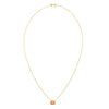 14K Yellow Gold Emerald Cut Citrine Necklace