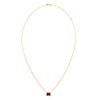 14K Yellow Gold Emerald Cut Garnet Necklace