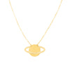 14K Yellow Gold Saturn Necklace